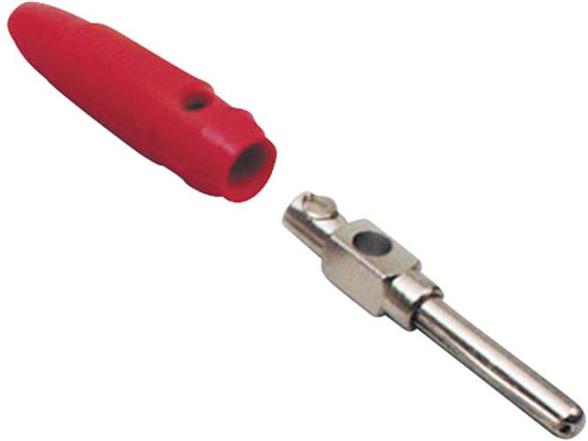TRU COMPONENTS TC-2519021 Jack plug Plug, straight Pin diameter: 4 mm Red 100 pc(s)