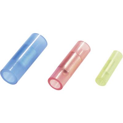 Three isolated splice connectors in blue, red and green for cable connection.