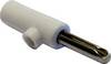 Schnepp Jack plug Plug, straight Pin diameter: 4 mm White 1 pc(s)