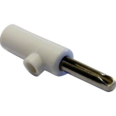 Schnepp  Jack plug Plug, straight Pin diameter: 4 mm White 1 pc(s) 