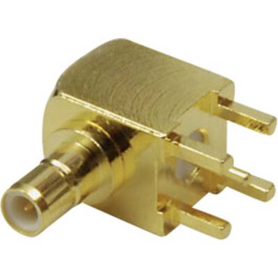 A golden pin connector with three pins, typically used for electronic connections.