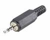 BKL Electronic 1107020 2.5 mm audio jack Plug, straight Number of pins: 4 Stereo Black 1 pc(s)