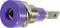 Purple button with metal thread and threaded fastening, suitable for industrial applications.