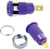 Stäubli SLB4-F Safety jack socket Socket, built-in Pin diameter: 4 mm Violet 1 pc(s) Piece