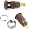 Stäubli SLB4-F Safety jack socket Socket, built-in Pin diameter: 4 mm Brown 1 pc(s)