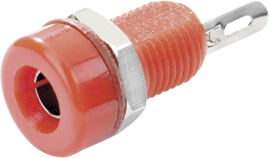 TRU COMPONENTS TC-R1-16A Red Jack socket Socket, vertical vertical Pin diameter: 4 mm Red 1 pc(s)