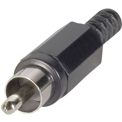 BKL Electronic 1107015/T RCA connector Plug, straight Number of pins (num): 2  White 1 pc(s) 