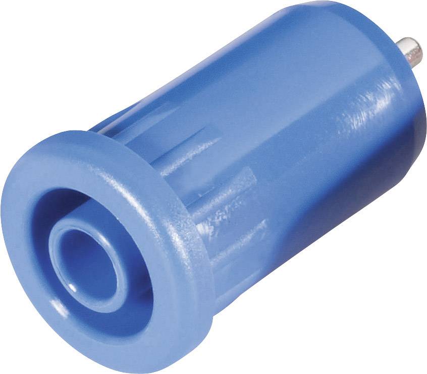 Blue insulated cable connector, cylindrical in shape, for secure and weatherproof electrical cable connection.