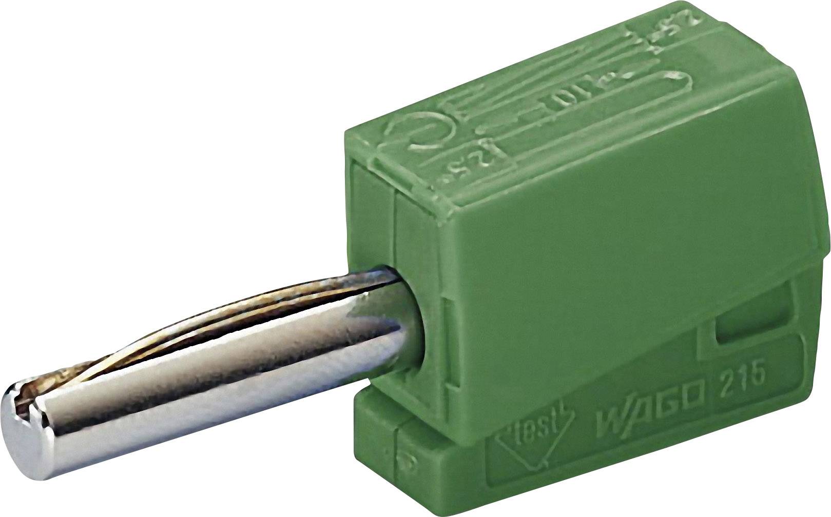 WAGO Jack plug Plug, straight Pin diameter: 4 mm Green 1 pc(s)