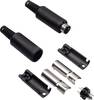 TRU COMPONENTS TC-2526006 Mini DIN connector Plug, straight Number of pins: 8 Black 50 pc(s)
