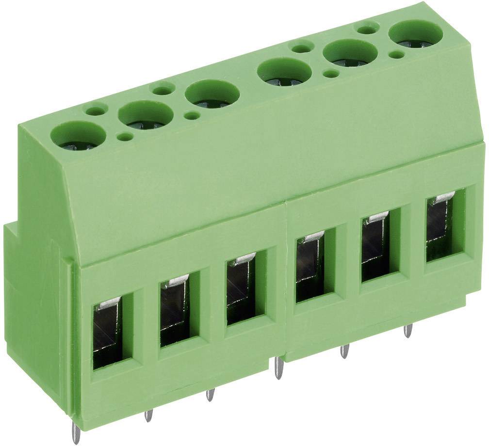 PTR Hartmann 50700060201E Screw terminal 2.50 mmΓö¼Γûô Number of pins 6 Green 1 pc(s)