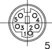 'Connector diagram with 5 numbered sockets, from 0 to 5, within a circle. Number 5 is marked on the outer edge.'