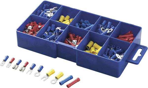 TRU COMPONENTS 732038-450 Crimp connector set 0.50 mm² 2.50 mm² Blue, Yellow, Red 450 pc(s)