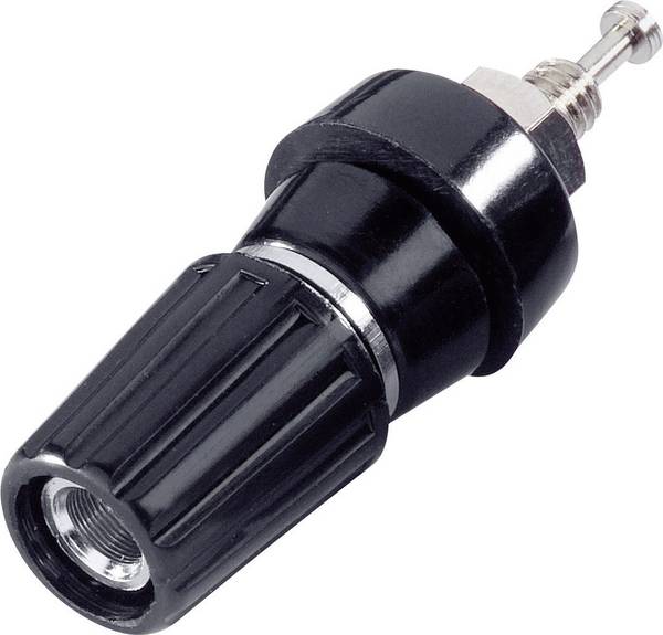 TRU COMPONENTS TC-R1-14M B Pole terminal Black 10 A 1 pc(s)