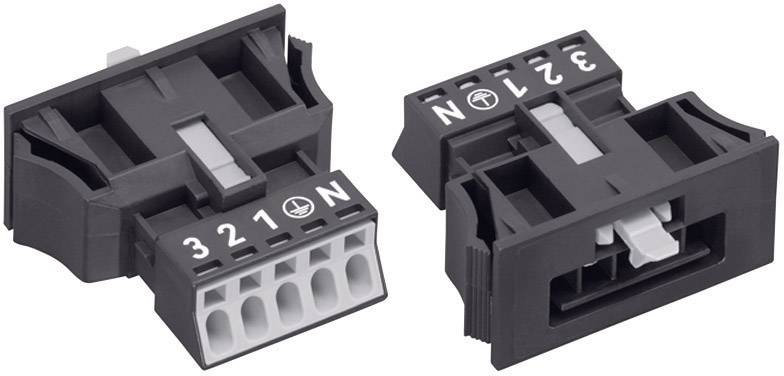 Two black electrical connectors with numbering '3, 2, 1, 0, N' for connecting cables in technical equipment.