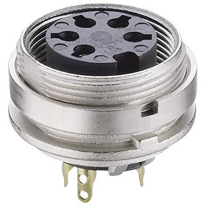 Metal plug with a black plastic base and multiple connection pins, suitable for electrical connections.