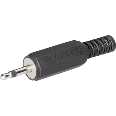 TRU COMPONENTS 1578869 2.5 mm audio jack Plug, straight Number of pins (num): 2 Mono Black 1 pc(s) 