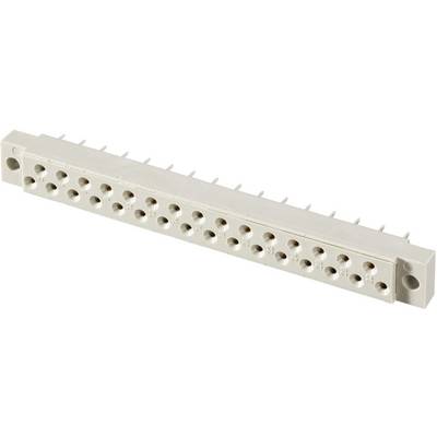 A 32-pin electrical plug in a light colour with pin-like contacts along the top surface.