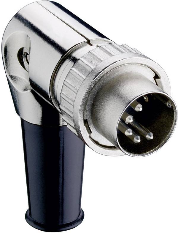 Lumberg 0134 07-1 DIN connector Plug, right angle Number of pins: 7 Silver 1 pc(s)
