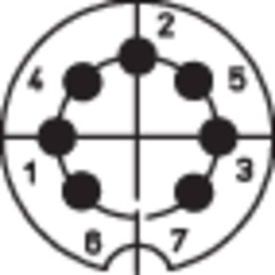 Circuit interconnection diagram with seven numbered points from 1 to 7, indicating an electronic component or connector.
