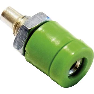 Green pneumatic cap with metal threaded pipe. Used for sealing or protecting connection points in hydraulic systems.