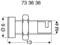 Technical drawing of a screw with dimensions: Diameter 6 mm, Length 13 mm, Thread M4. At the top is the number '73 36 36'.