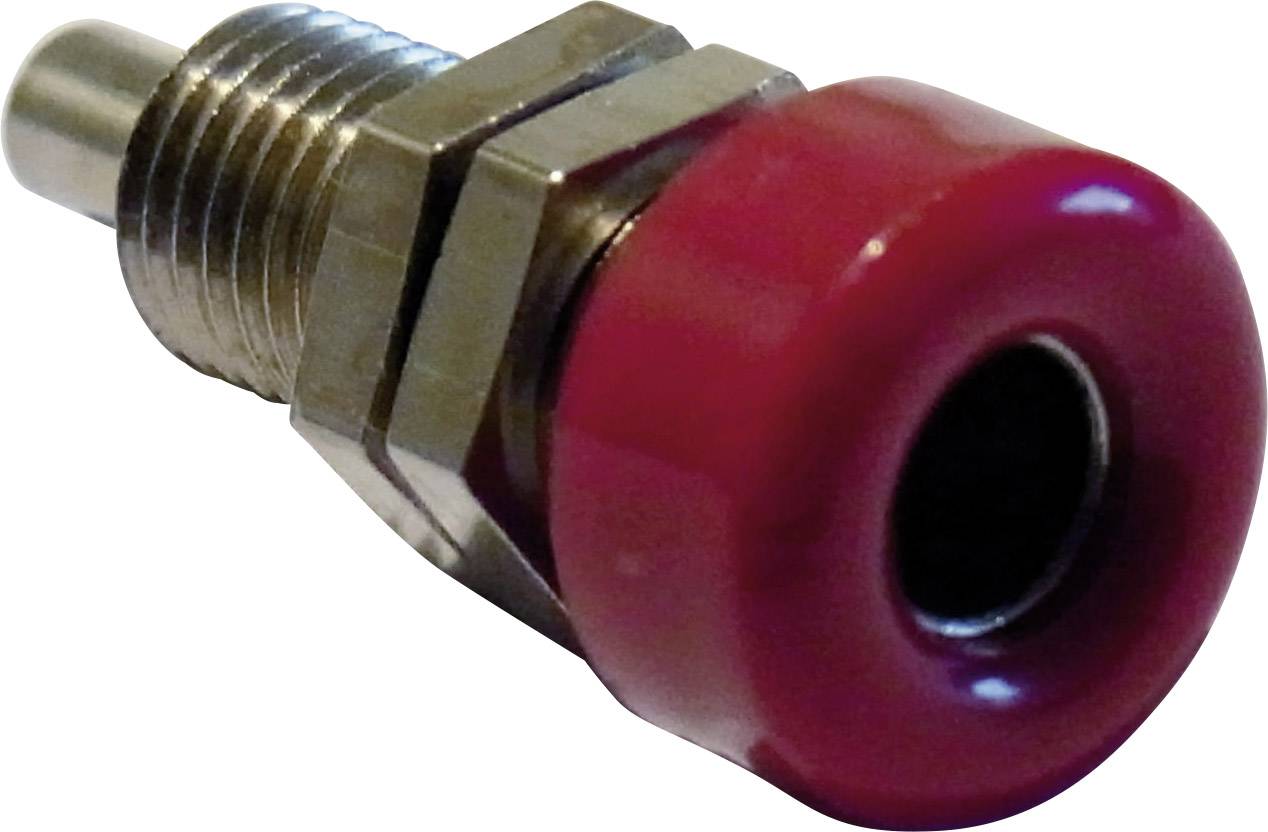 Jack socket Socket, vertical vertical Pin diameter: 4 mm White Schnepp 1 pc(s)