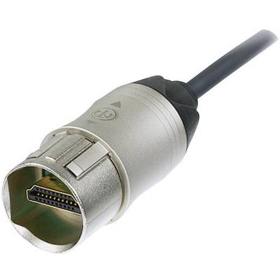 Neutrik HDMI Cable HDMI-A plug, HDMI-A plug 3.00 m Nickel NKHDMI-3 fixable HDMI cable