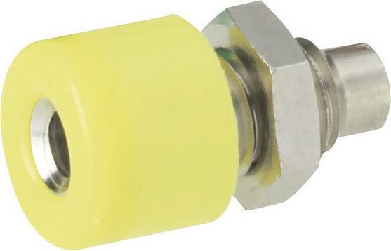 Schnepp Mini jack socket Socket, vertical vertical Pin diameter: 2.6 mm Yellow 1 pc(s)