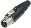 Rean AV RT3FC-B Mini XLR connector Socket, straight Number of pins: 3 Black 1 pc(s)