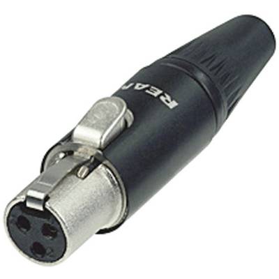 Rean AV RT3FC-B Mini XLR connector Socket, straight Number of pins: 3 Black 1 pc(s)