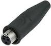 Rean AV RT3FC-B-W Mini XLR connector Socket, straight Number of pins: 3 Black 1 pc(s)