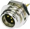 Rean AV RT4MP Mini XLR connector Plug, vertical mount Number of pins: 4 Silver 1 pc(s)