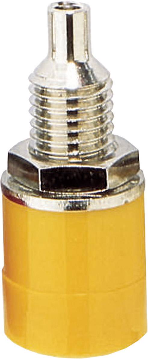 TRU COMPONENTS Jack socket Socket, vertical vertical Pin diameter: 4 mm Yellow 100 pc(s)