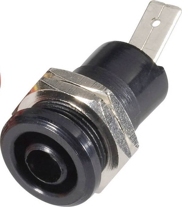 Schnepp BU 4600 sw Safety jack socket Socket, vertical vertical Pin diameter: 4 mm Black 1 pc(s)