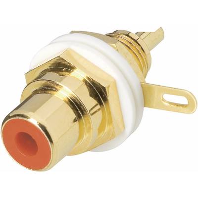 BKL Electronic 0101144-C RCA connector Socket, built-in Number of pins (num): 2  Red 1 pc(s) 