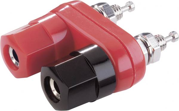 TRU COMPONENTS TC-R1-19B-2P Red/Black/Black Pole terminal Black, Red 10 A 1 pc(s)