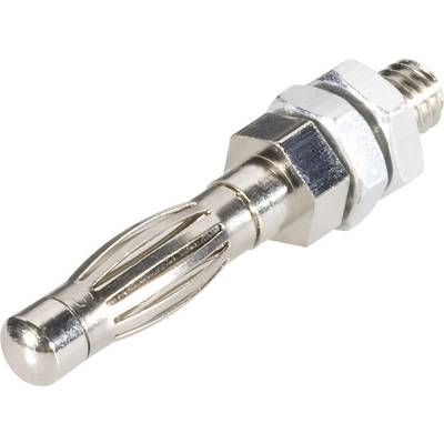 Schnepp EBFKST Straight blade plug Plug, vertical mount Pin diameter: 4 mm Silver 1 pc(s) 