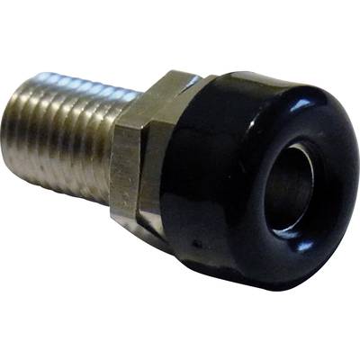 Schnepp  Jack socket Socket, vertical vertical Pin diameter: 4 mm Black 1 pc(s) 