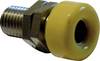 Schnepp Jack socket Socket, vertical vertical Pin diameter: 4 mm Yellow 1 pc(s)