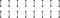 A row of 16 black figures, each composed of an upper and lower circle, connected by a vertical line, on a white background.