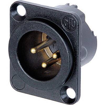 Neutrik NC3MD-LX-B XLR connector Sleeve plug, straight pins Number of pins (num): 3  Black 1 pc(s) 