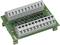 The image shows an electrical terminal strip with numbered connections and several black resistors on a green circuit board.