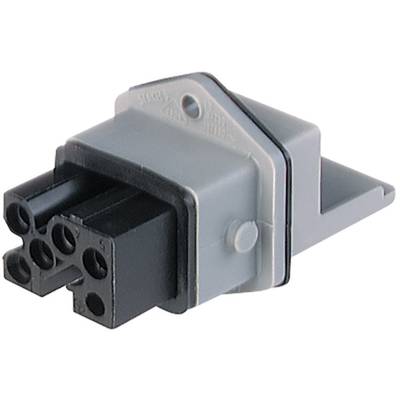 Hirschmann 931 694-106-1 Mains connector STAKEI Socket, vertical vertical Total number of pins: 5 + PE 16 A Grey 1 pc(s)