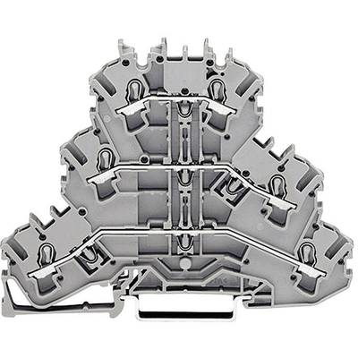 WAGO 2002-3201 Triple port continuity 5.20 mm Pull spring Configuration: L, L, L Grey 1 pc(s)