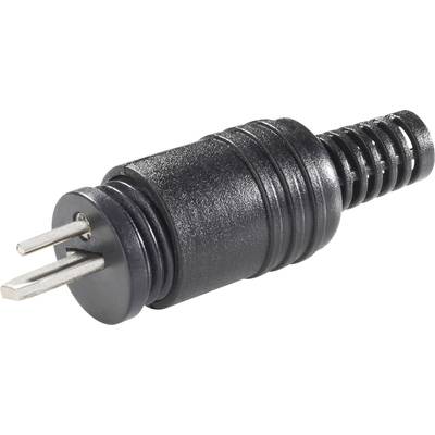 BKL Electronic 0205003/K Audio jack Plug, straight Number of pins (num): 2  Black 1 pc(s) 