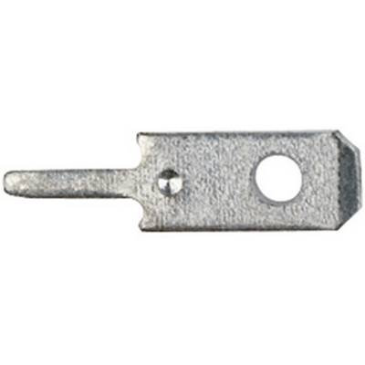 Metal key attachment with an oval hole and small pin on the left side.