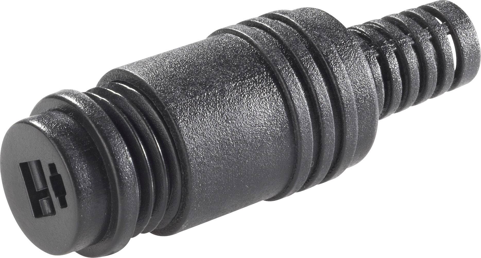 TRU COMPONENTS Audio jack Socket, straight Number of pins: 2 Black 100 pc(s)