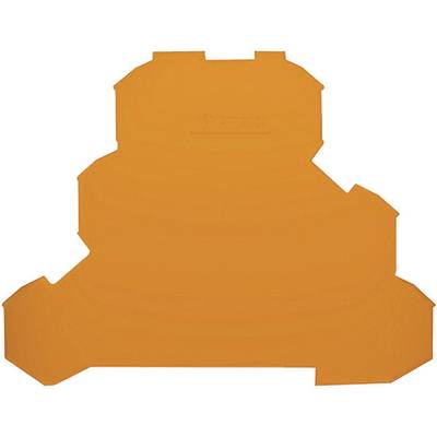 Orange, flat plastic form, possibly part of a tool or machine, unadorned.