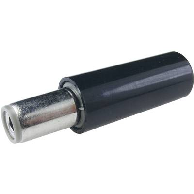 Black and silver cylindrical plug for electronic devices.
